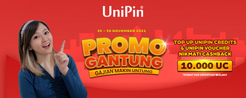 PROMO GANTUNG (Gajian Makin Untung) – Top Up Pakai Pulsa, Nikmati Cashback 30% UniPin Credits!